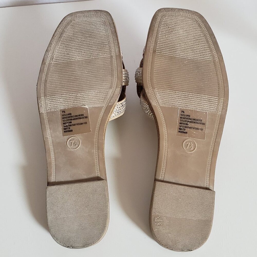 A. New Day - Slip On Tan Shoes with Rhinestones. Size 7 1/2 - Picture 6 of 8